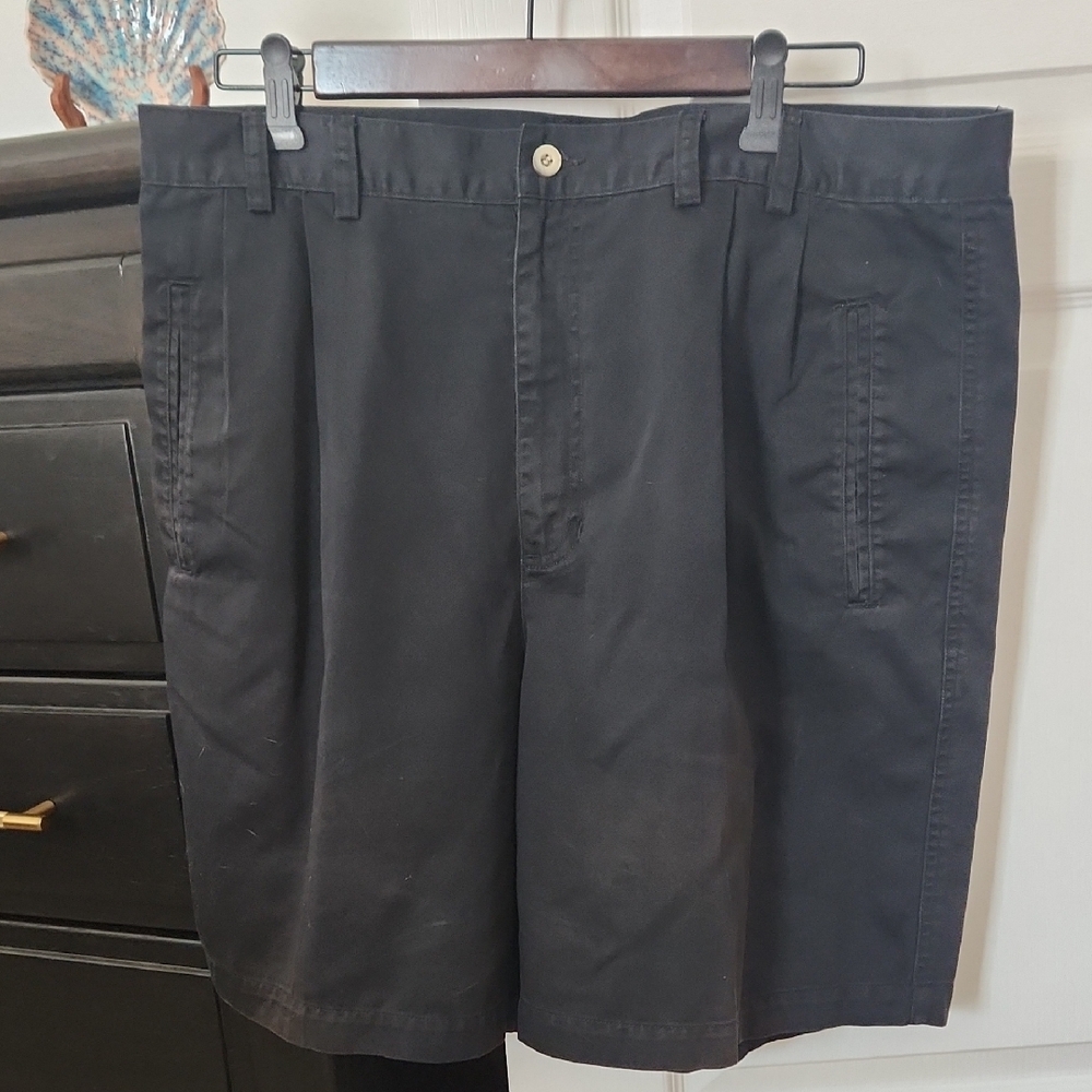 Greg Norman Collection Black Flat Front Shorts